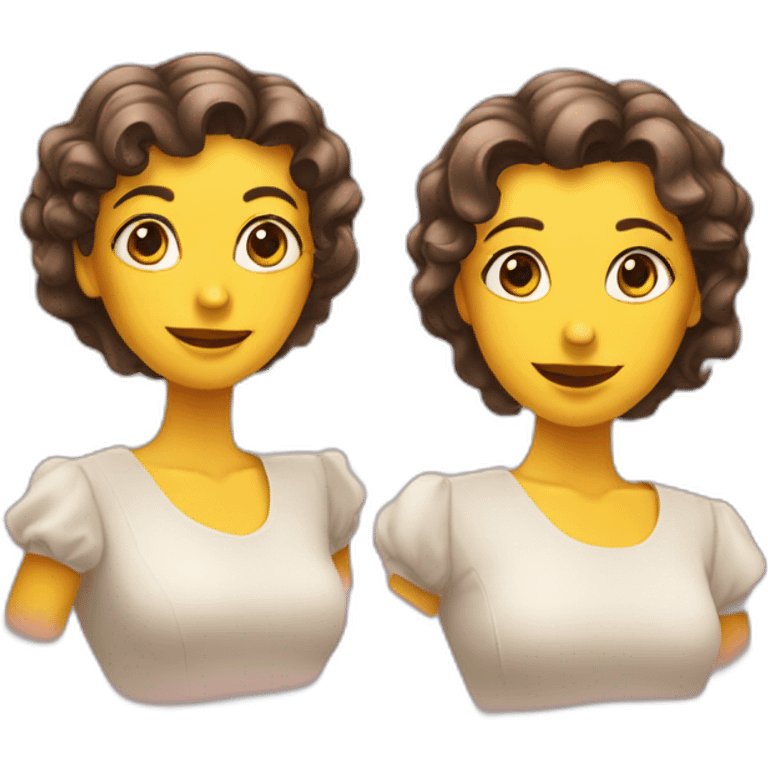 deux amies se serrent dans les bras emoji