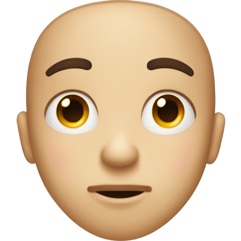 Face with one eyebrow up and one brow down whilst sucking in cheeks emoji