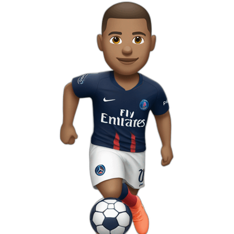 mbappé-playing-football-psg emoji