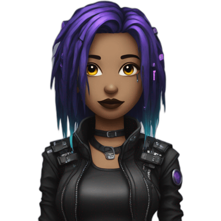 cyberpunk goth girl emoji