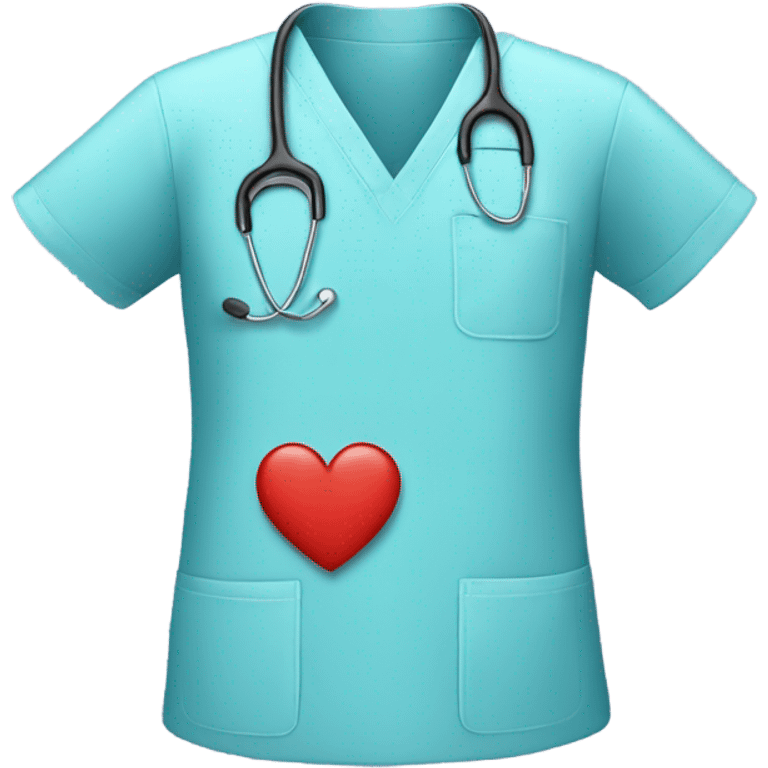 heart with a scrub top emoji