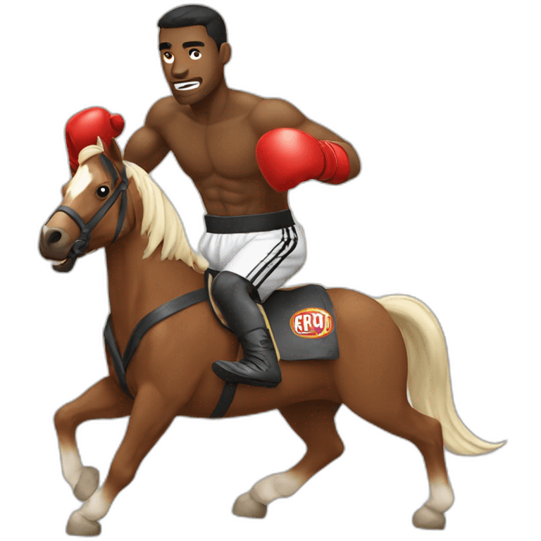 human boxer on a horse emoji