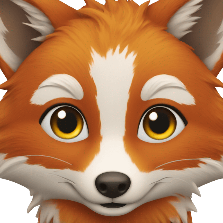 a face of a happy fox emoji