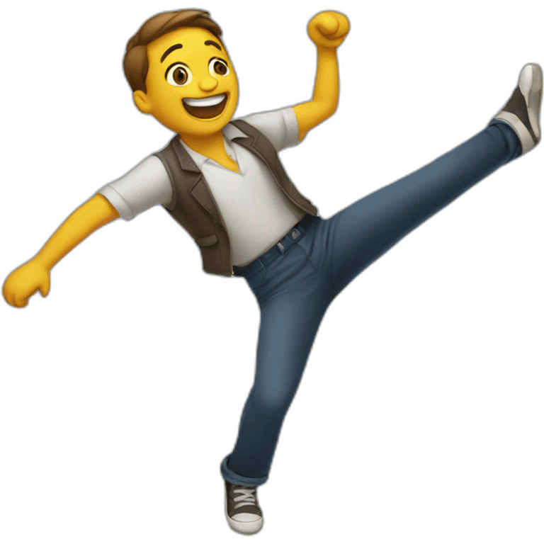 Happy man dancing emoji