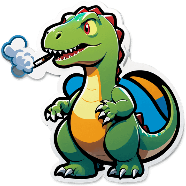 dinosaurus smoking emoji