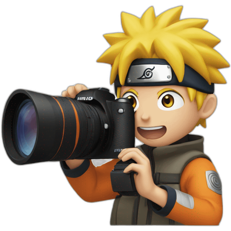 naruto uzumaki with a camera in his hand emoji