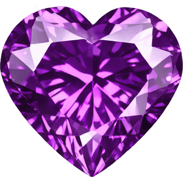 Heart shaped 56-carat purple diamond emoji