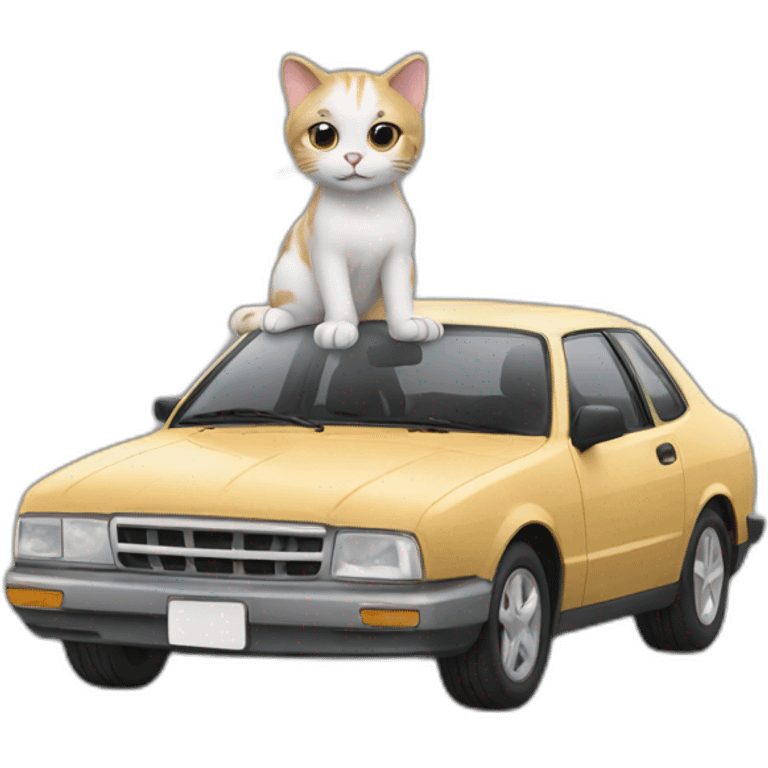 cat on a car emoji