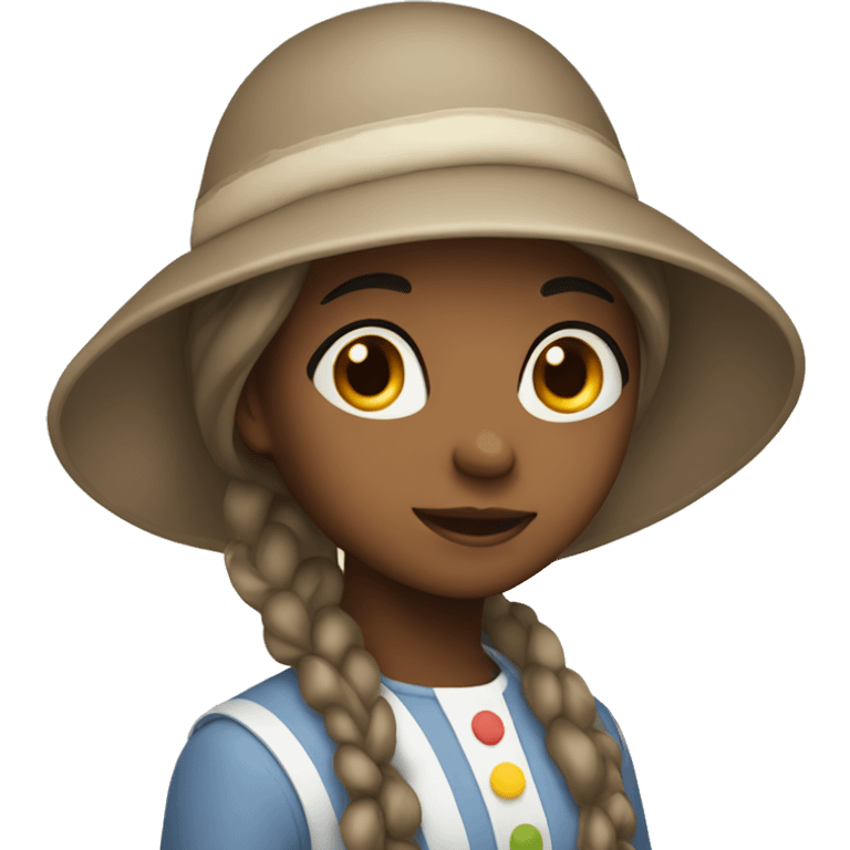 Girl wearing a bonnet emoji