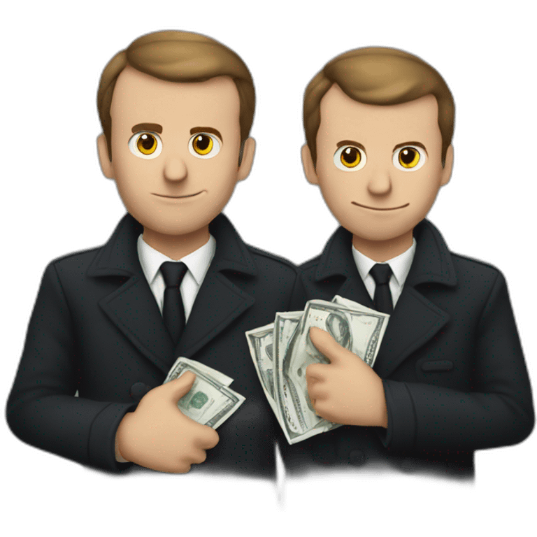 Macron as a thief emoji