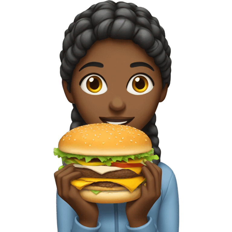 girl eating a burger  emoji