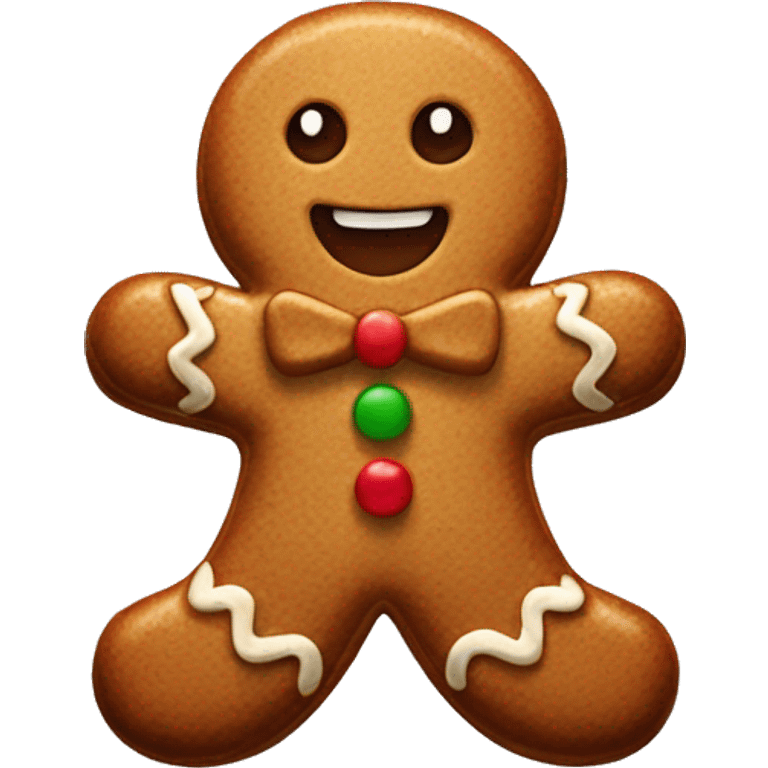 gingerbread man in emoji style emoji