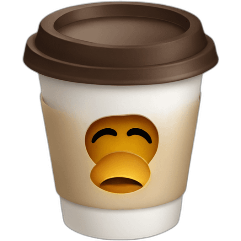 Hot coffee to go emoji