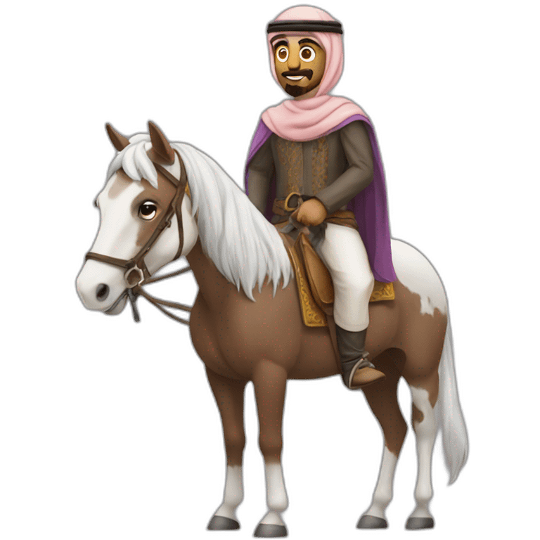 Arabian man on a horse emoji