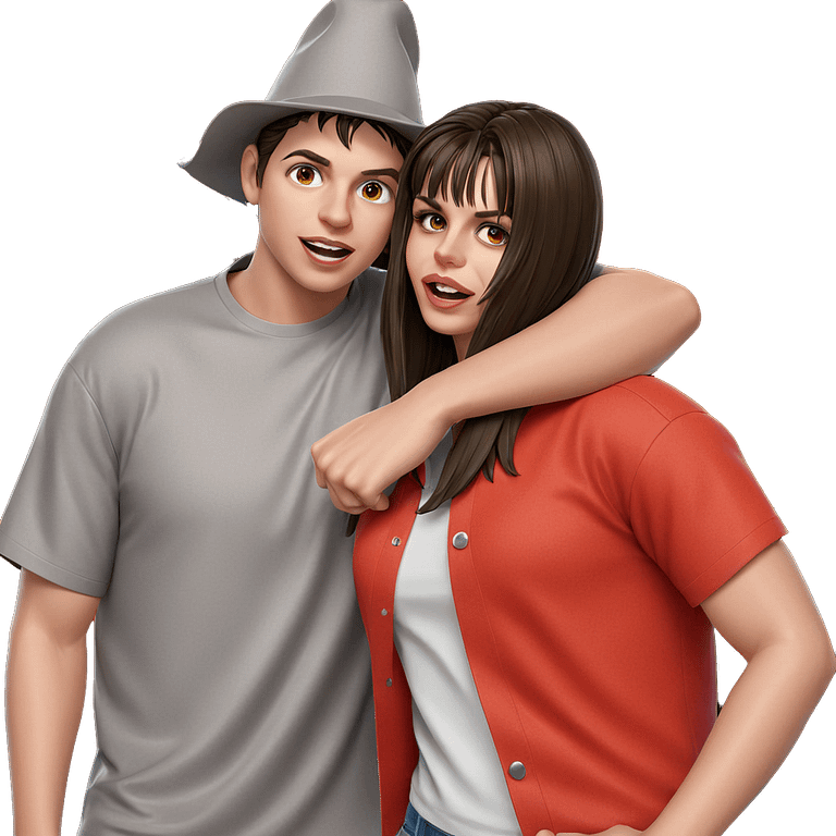 boy and girl portrait emoji