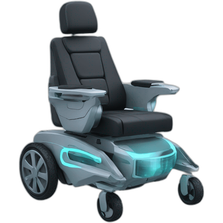 futuristic fantasy electric wheelchair emoji