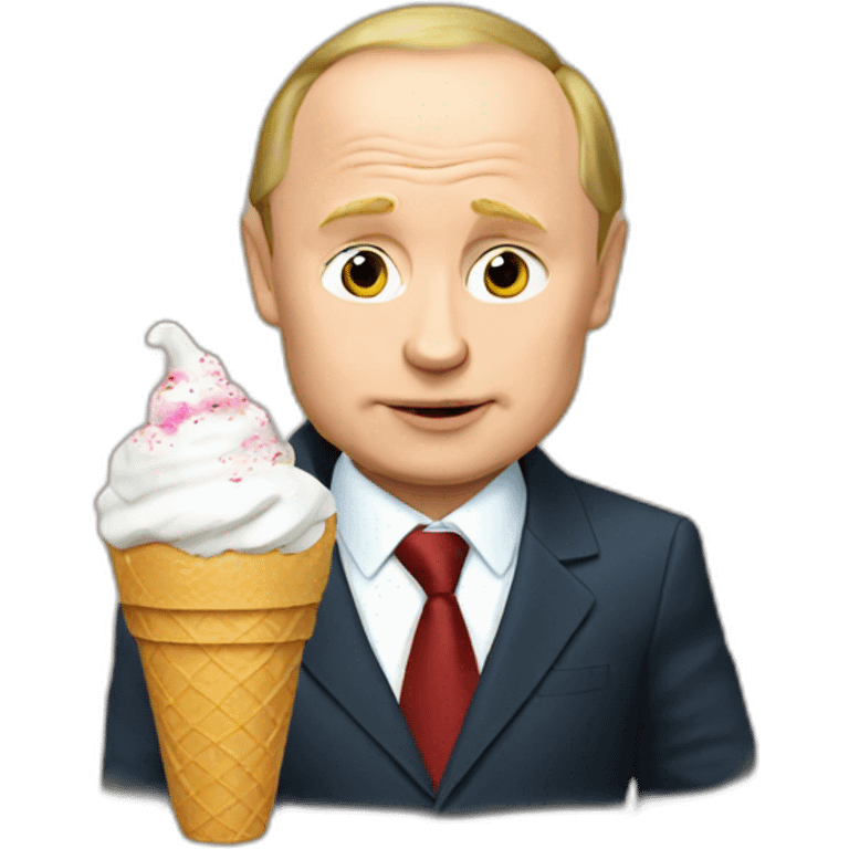 putin eating ice cream emoji