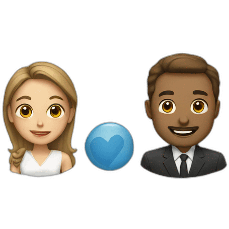 Un couple emoji