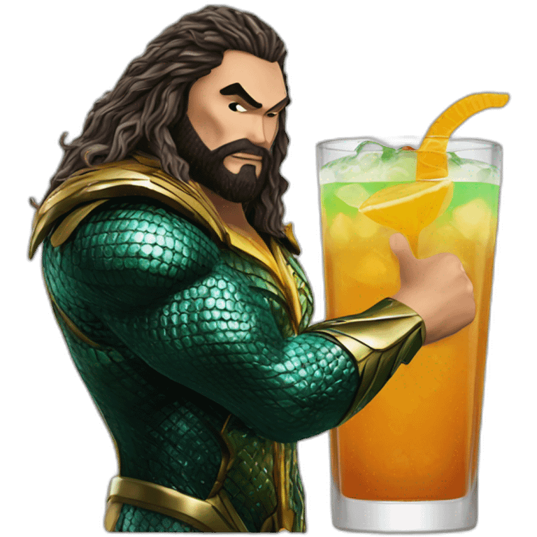 Aquaman Momoa drink cocktail emoji