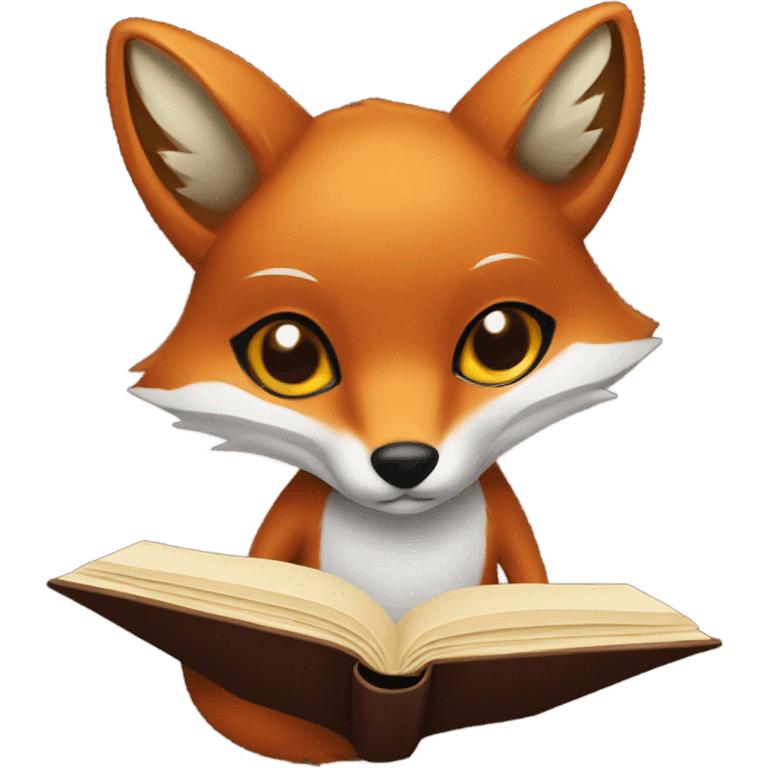 fox with a book emoji