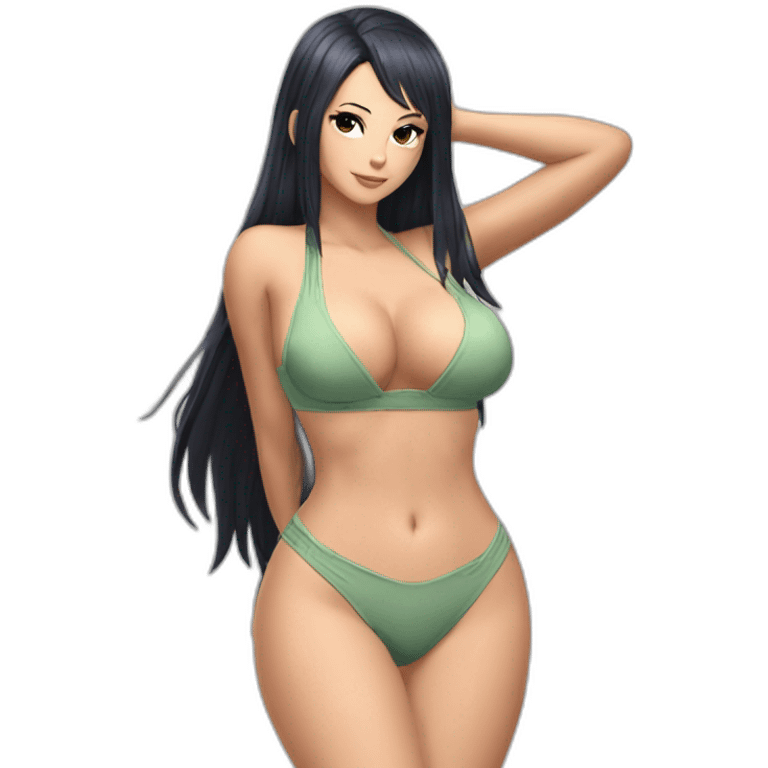 nico robin full body pawg small swimsuit laydown emoji