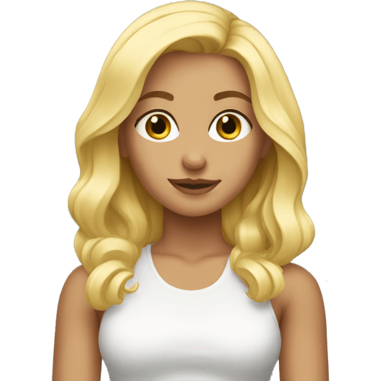 Blonde fit girl emoji