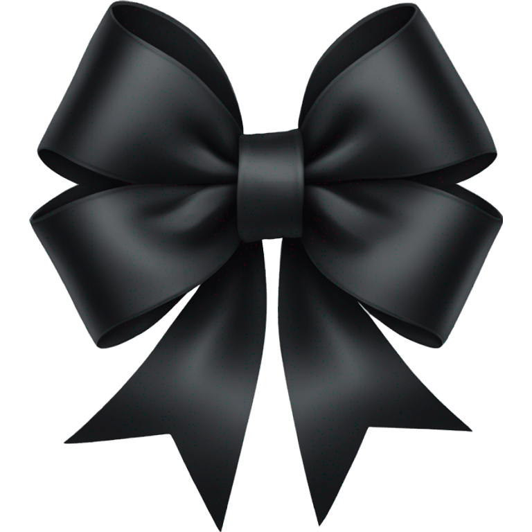 black cute ribbon, bow-knot emoji