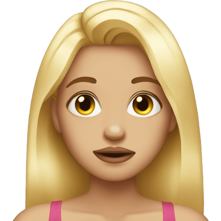 A girl that’s blonde, crying all her makeup off emoji