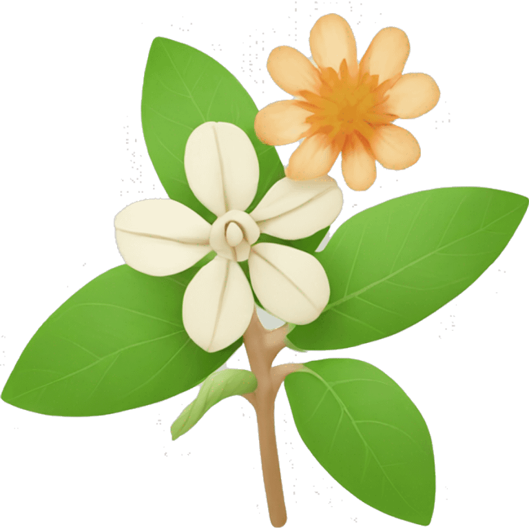 ashwagandha with flower emoji