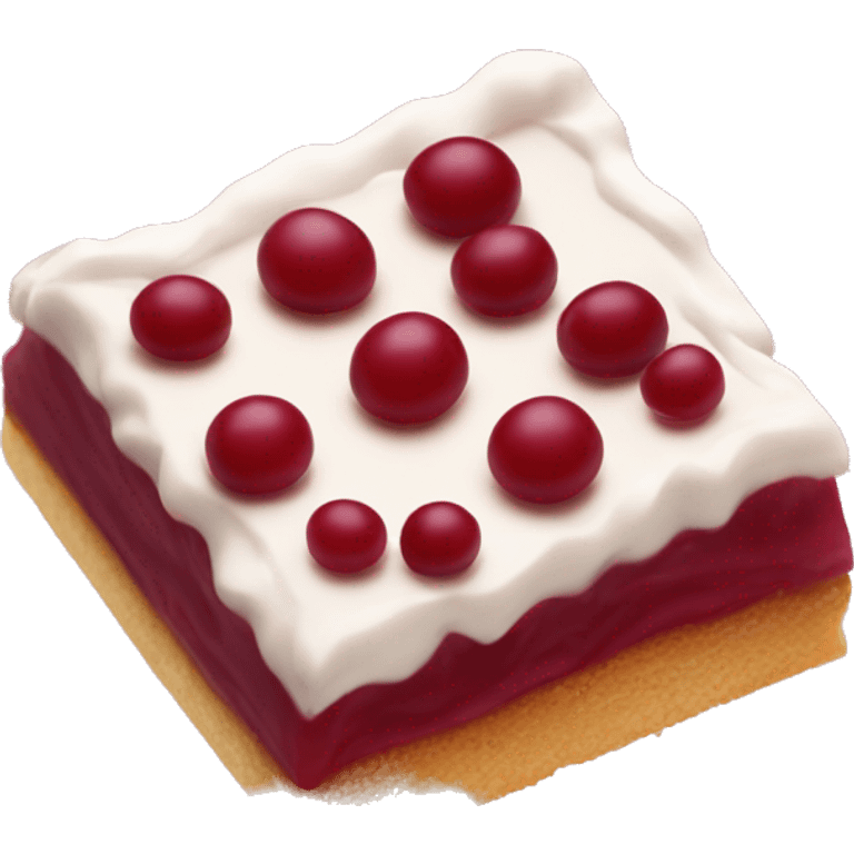 cranberry bar with frosting emoji