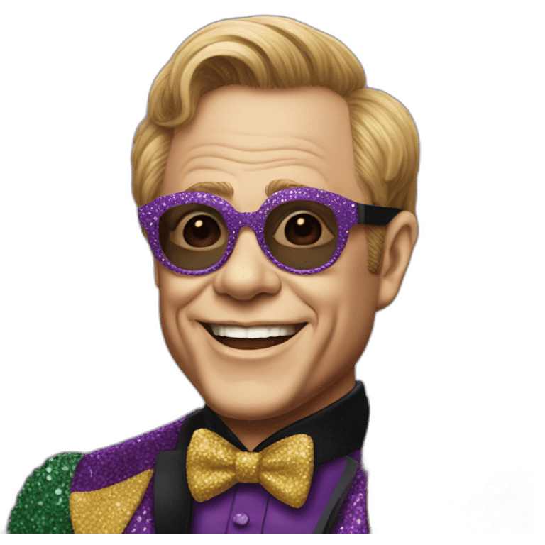 elton john mardi gras emoji