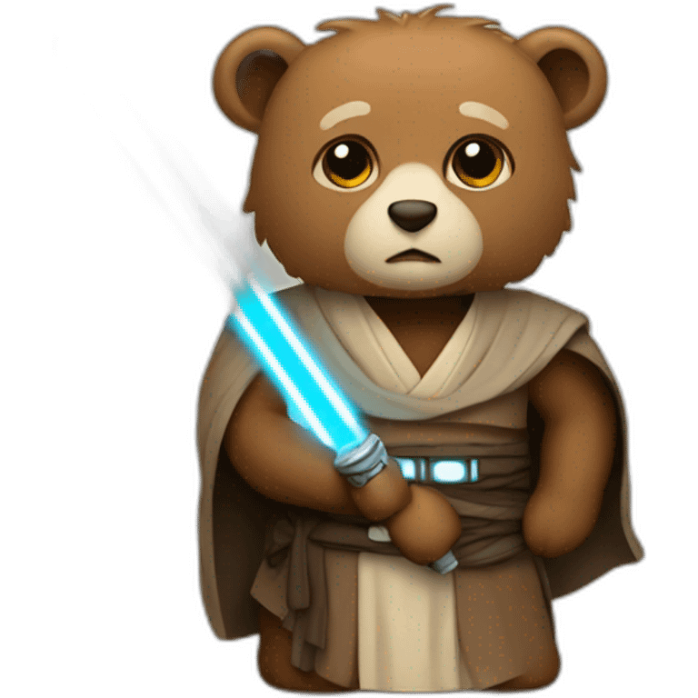 A jedi bear emoji