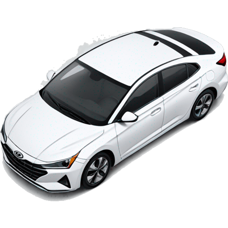 2021 white Hyundai Elantra with a sunroof  emoji