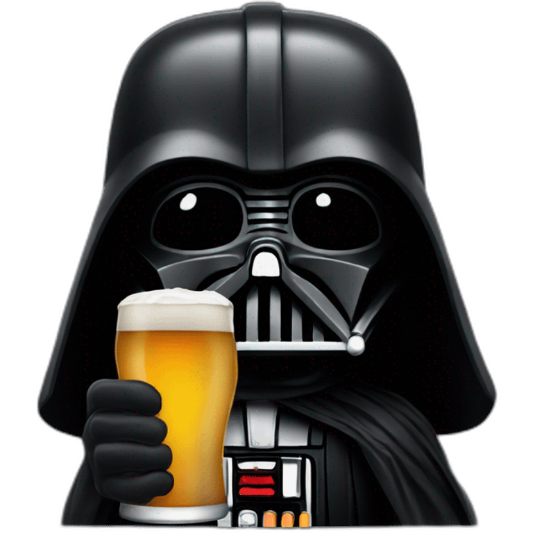 Dark vador with beer emoji