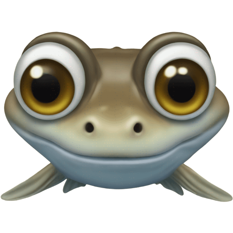 Mudskipper from front with bulging eyes emoji