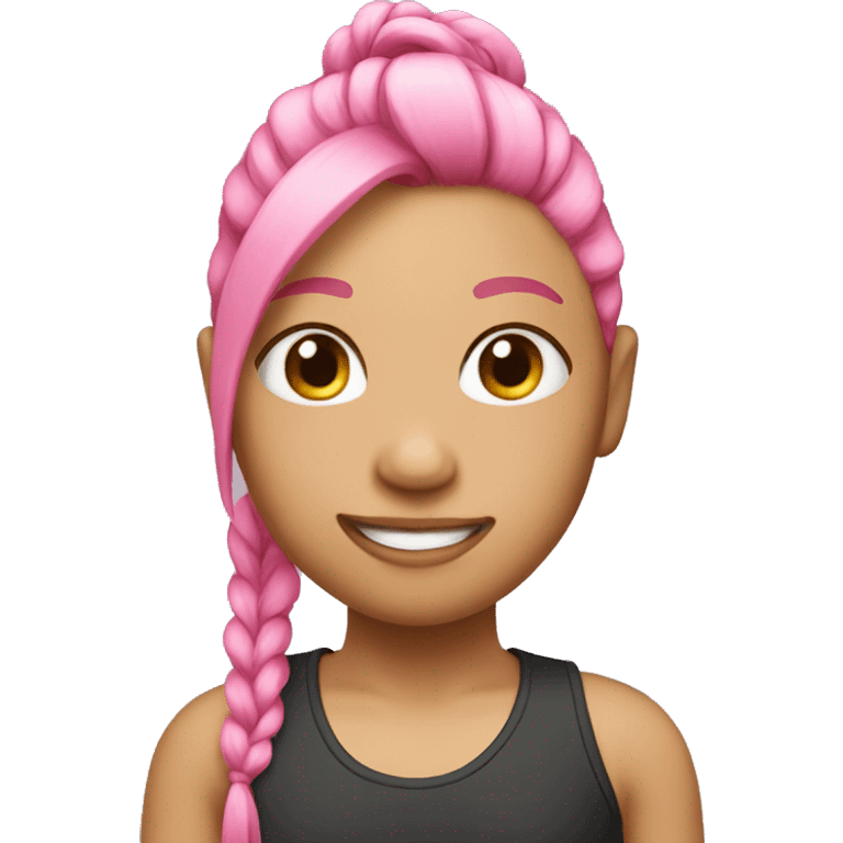 Add pink ponytail emoji