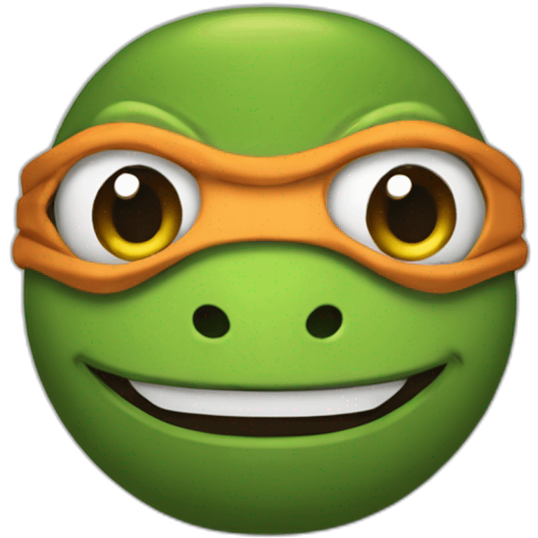 Ninja turtle with small moustache emoji