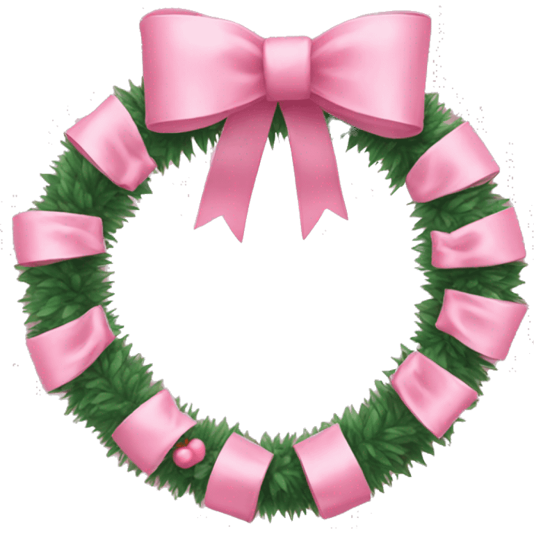 Pink bow garland emoji