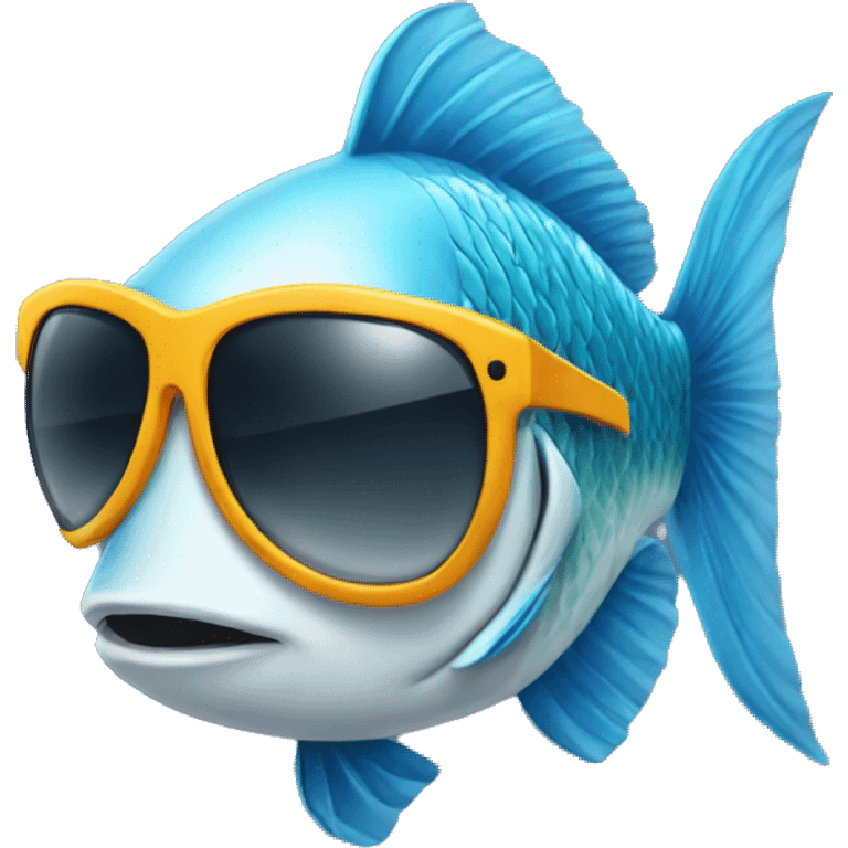 Fish with a sunglasses  emoji