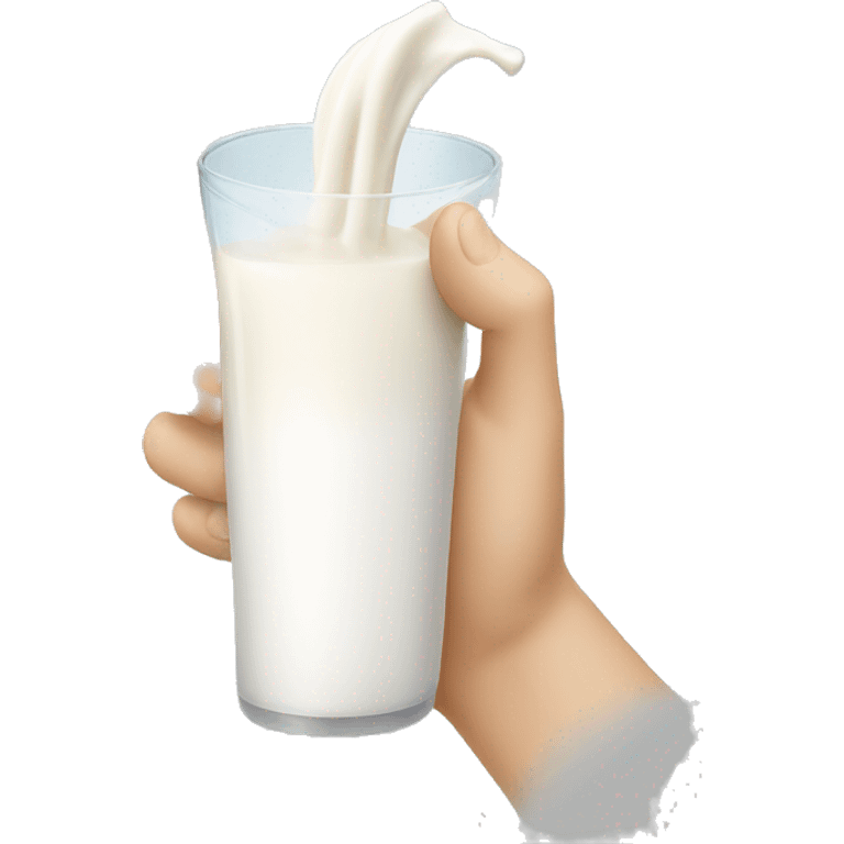 hand throwing milk emoji