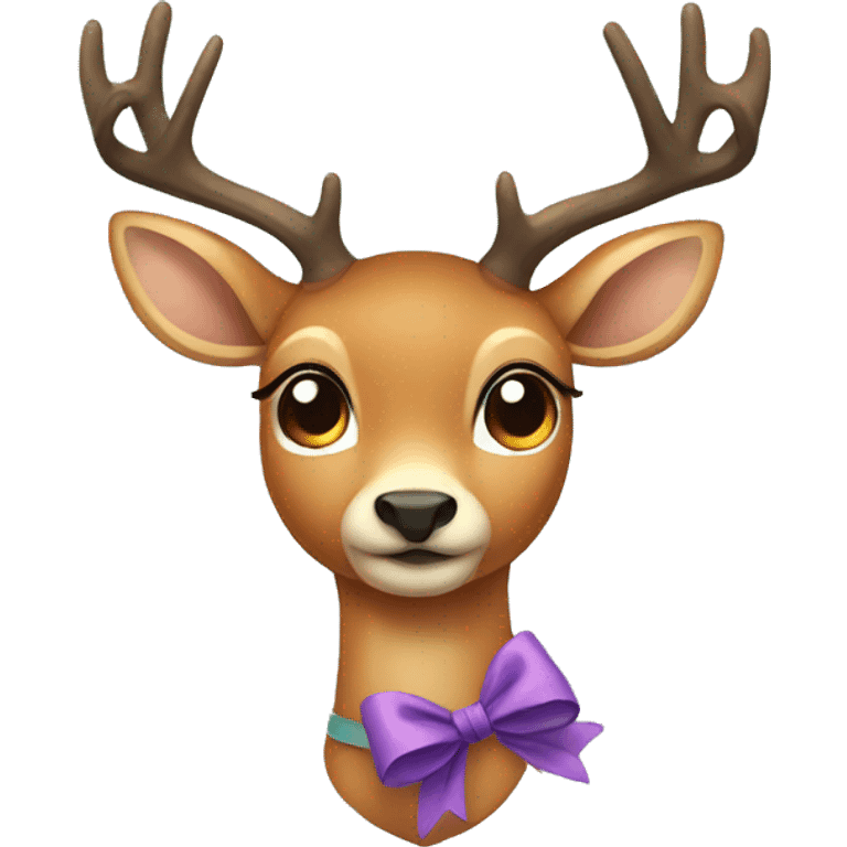 deer with bow emoji