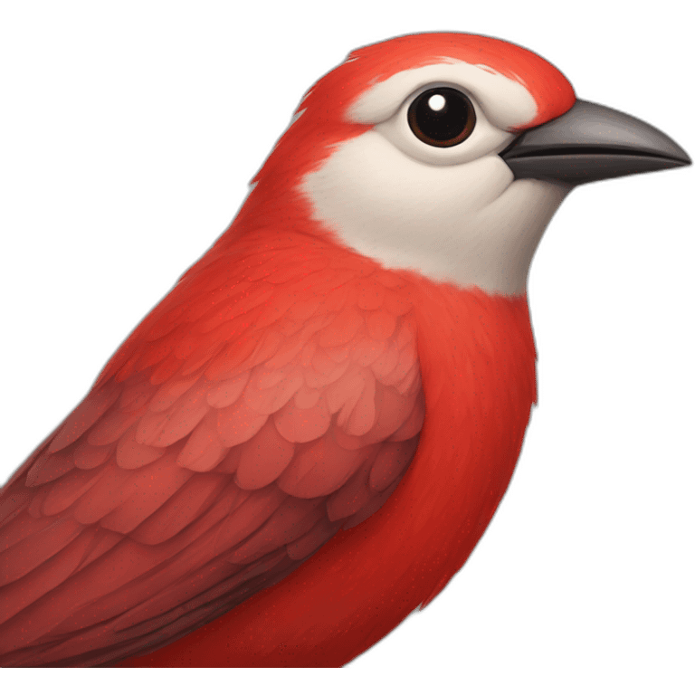 Red beautiful bird emoji