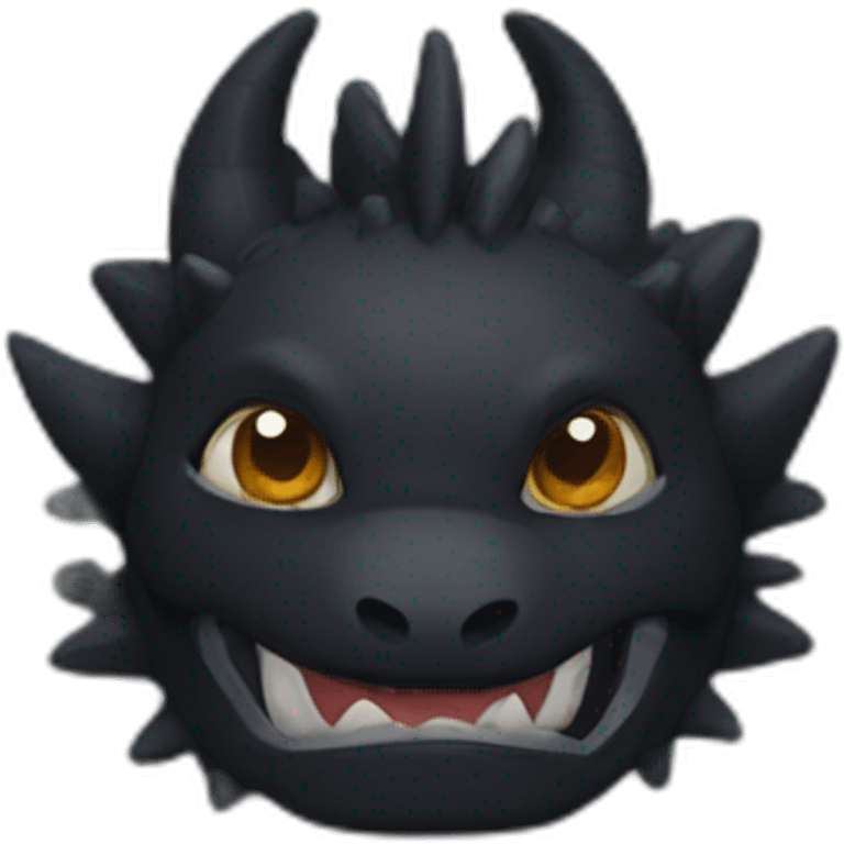 black dragon face emoji