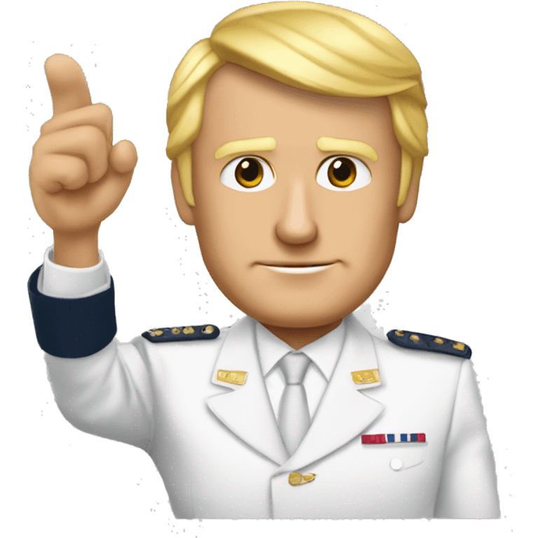 Macron serre la main de donald trump emoji