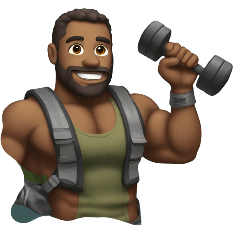 Bodybuilder hiker  emoji