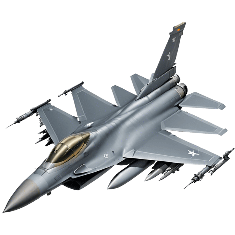 F-16 Fighting Falcon - General Dynamics (Stealth grey) emoji