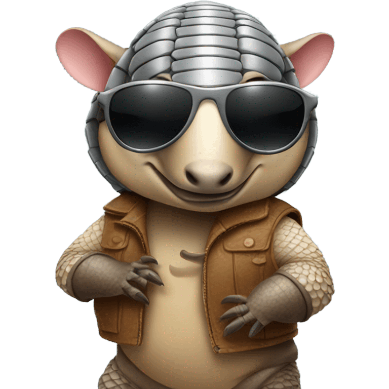 Armadillo with sunglasses emoji