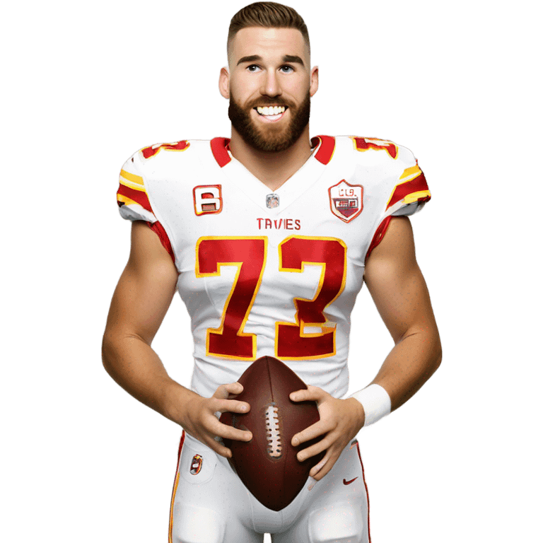 Travis Kelce with football emoji