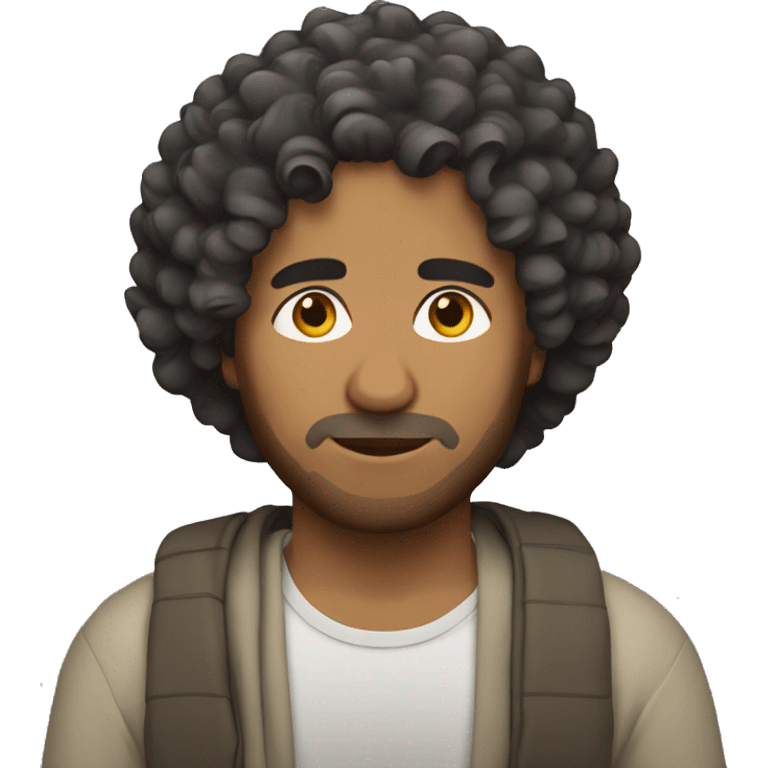 afghan with curly hair emoji