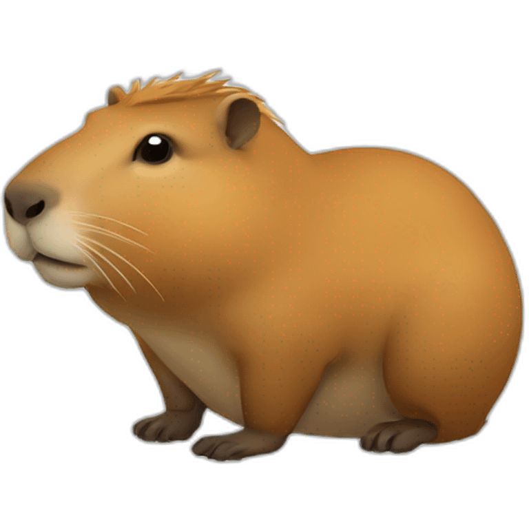 Capybara the king emoji